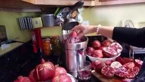 Cách ép lựu trong máy ép trái cây Breville